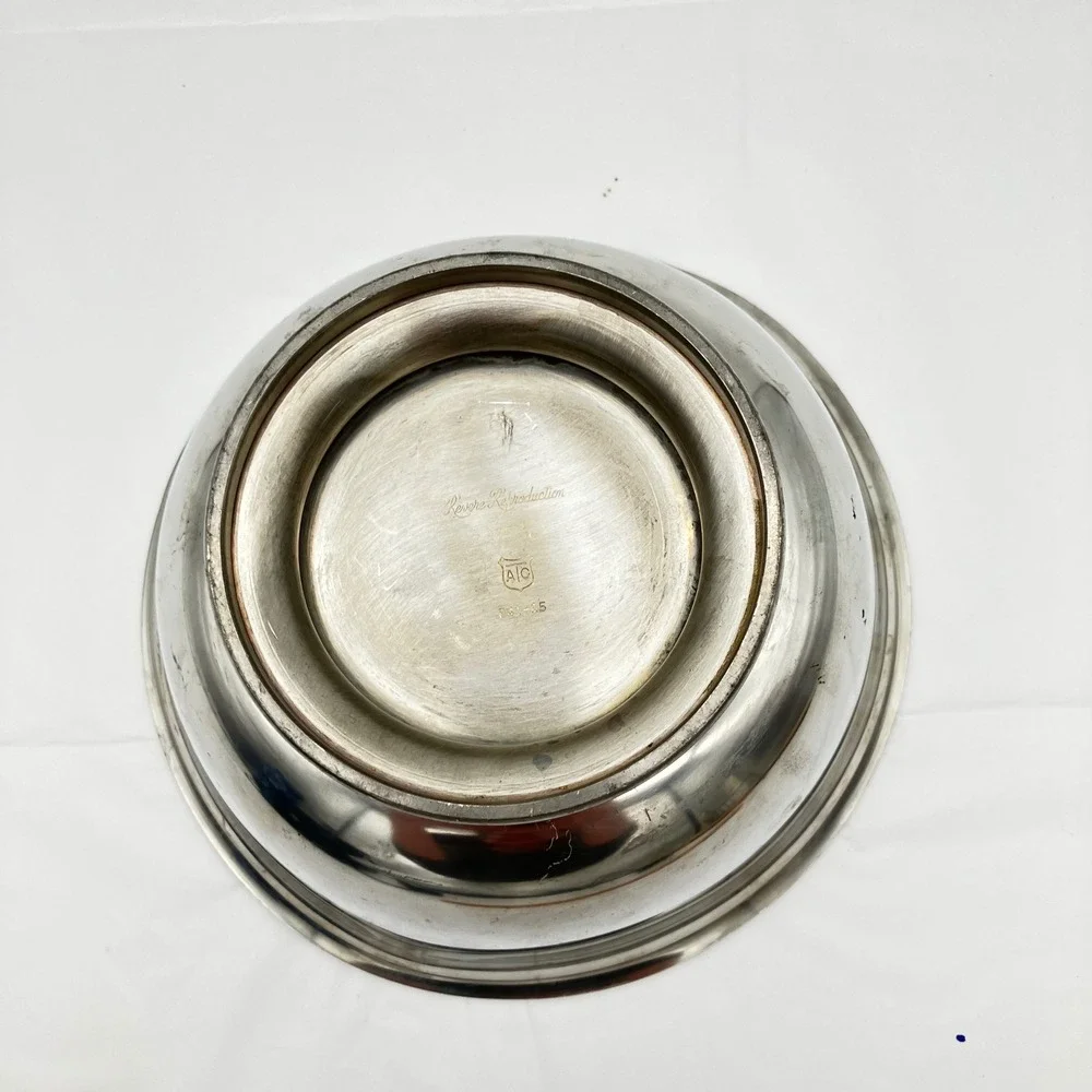 Stieff Silverplate Bowl Revere Reproduction P41-15 7in Silver Footed Vintage